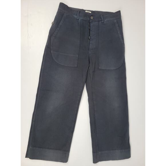 Christian Dior CD Womens 6 Black Casual Bee Tag Button Fly Faded Pants - Picture 1 of 11